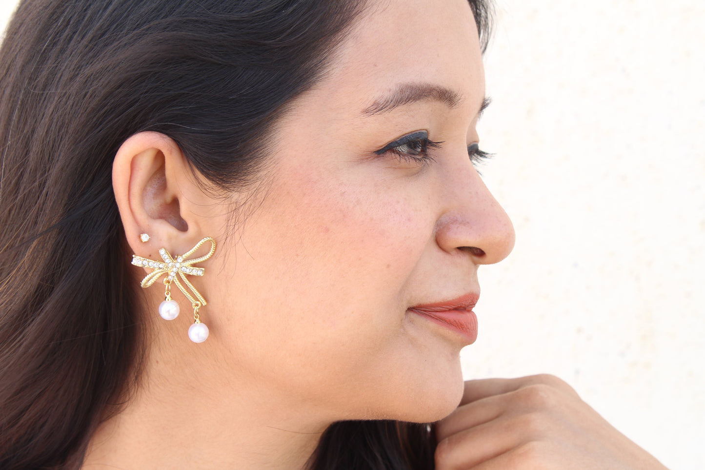 Bow & Pearl Earrings