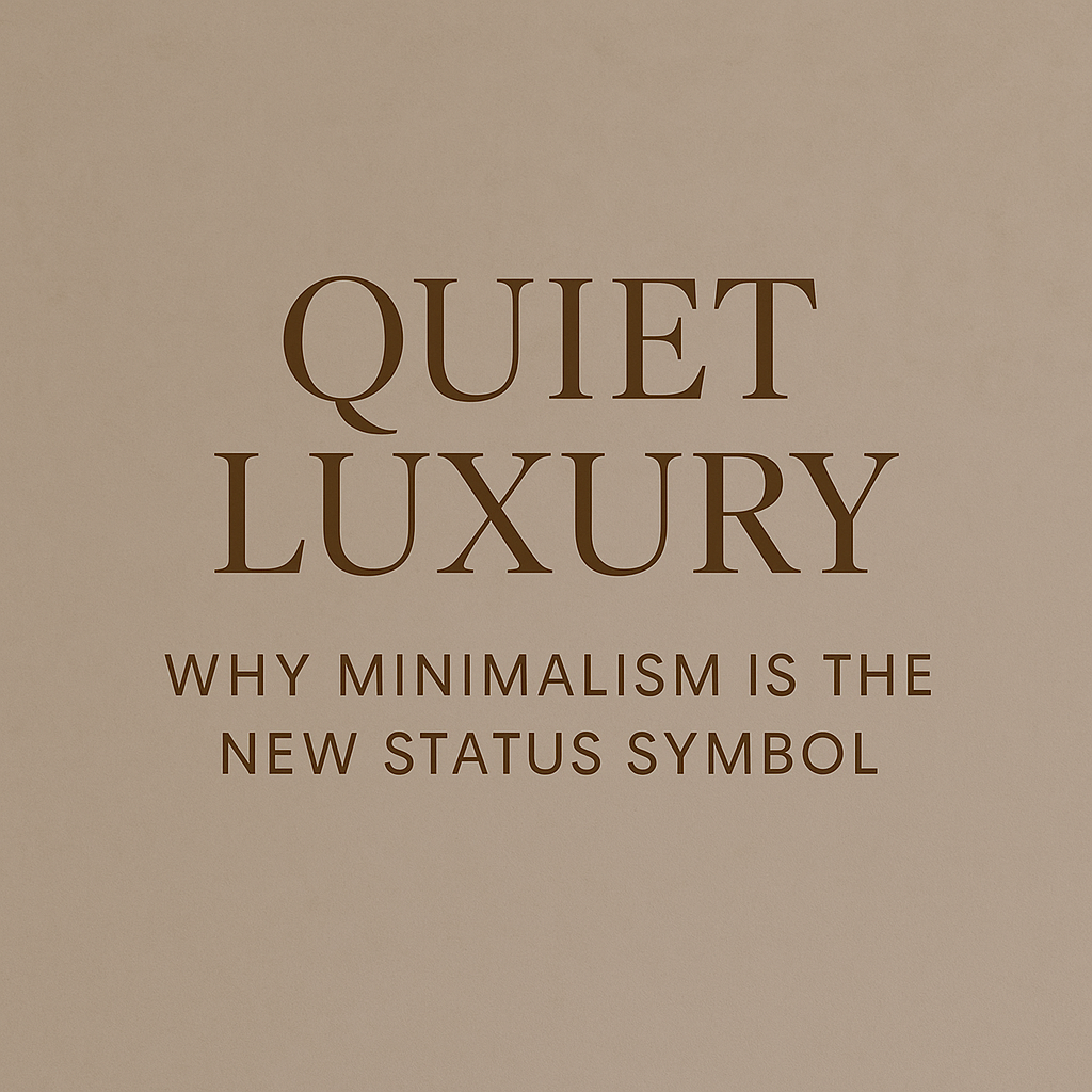 Quiet Luxury: Why Minimalism Is the New Status Symbol