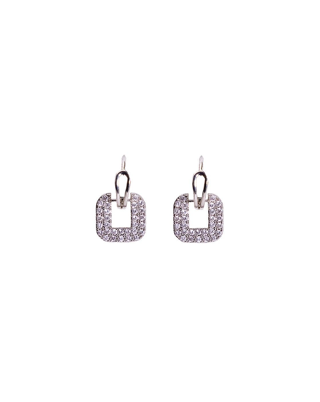 Silver Geometric Mini Earrings by Senshi Jewellery