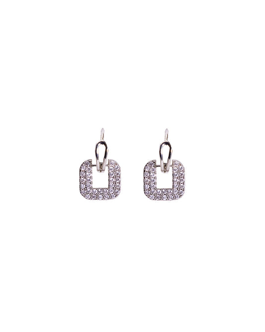 Silver Geometric Mini Earrings by Senshi Jewellery