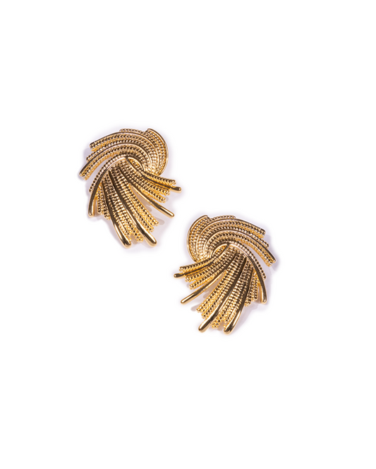 Gold pokey earrings