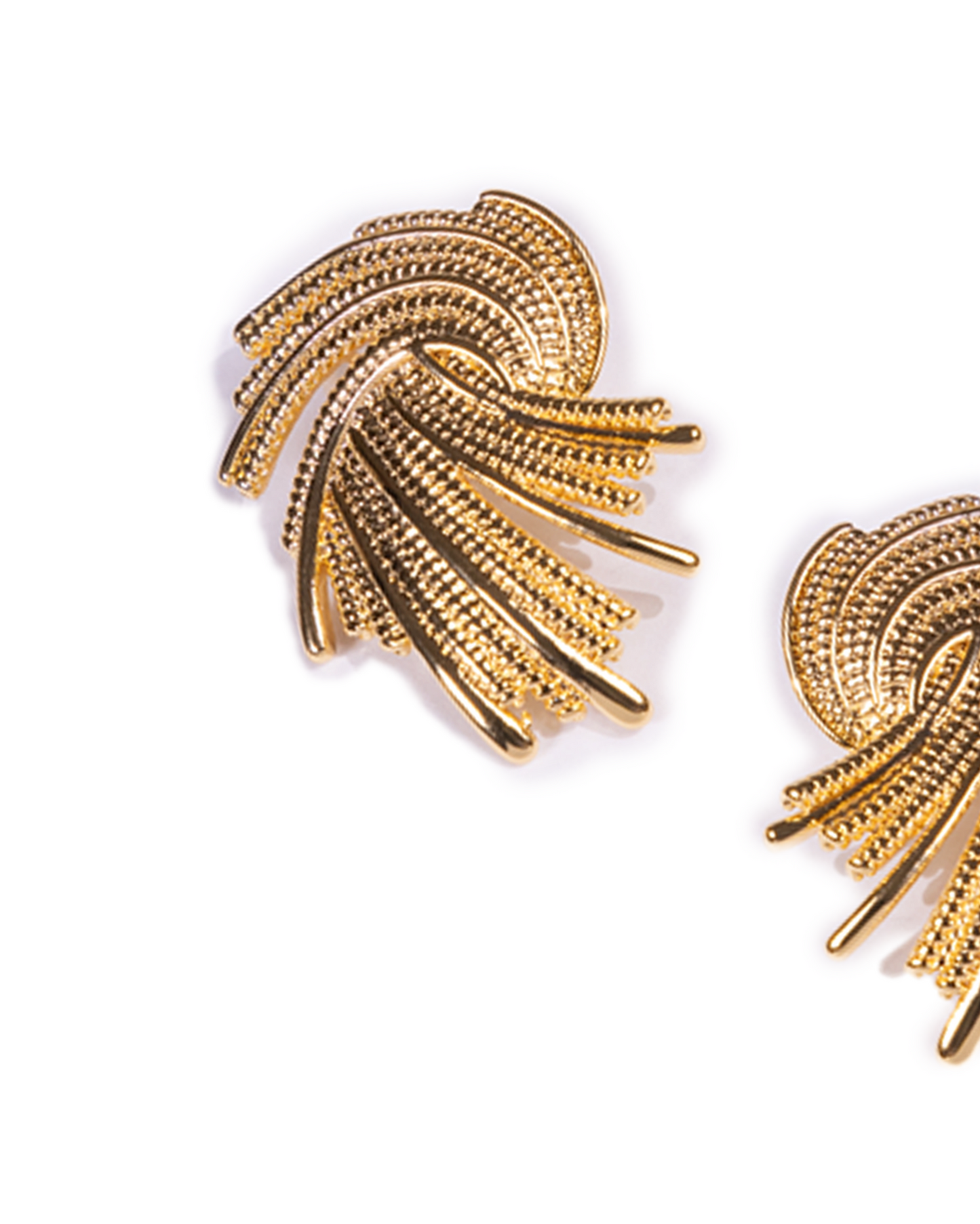 Gold pokey earrings