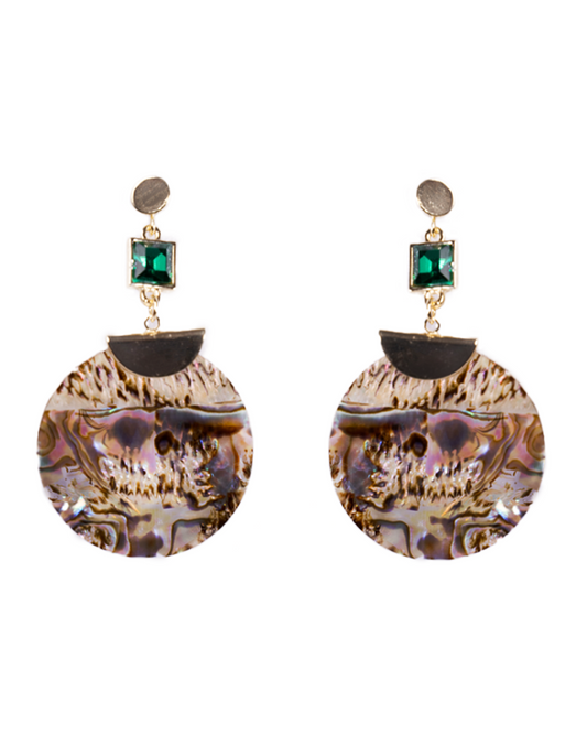 Marble dangler earrings