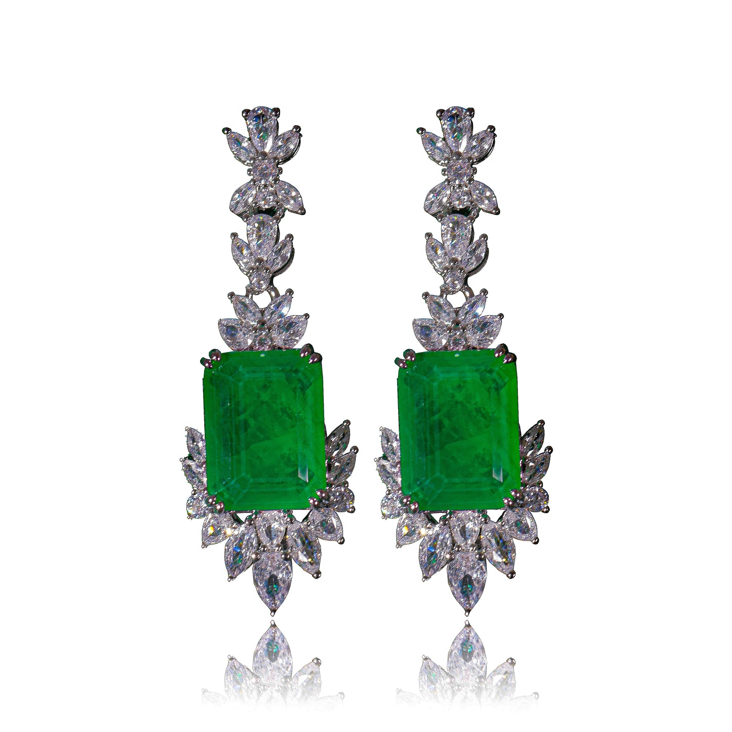 green and white zircon crystals for women