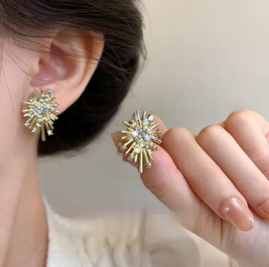 Gold Firework earrings