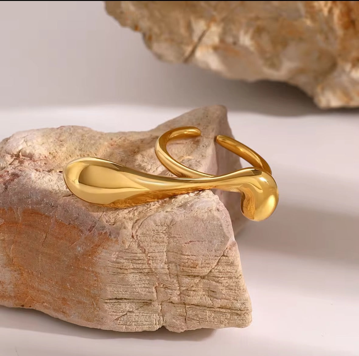 Gold - Dash Ring by Senshi Jewellery, view 2