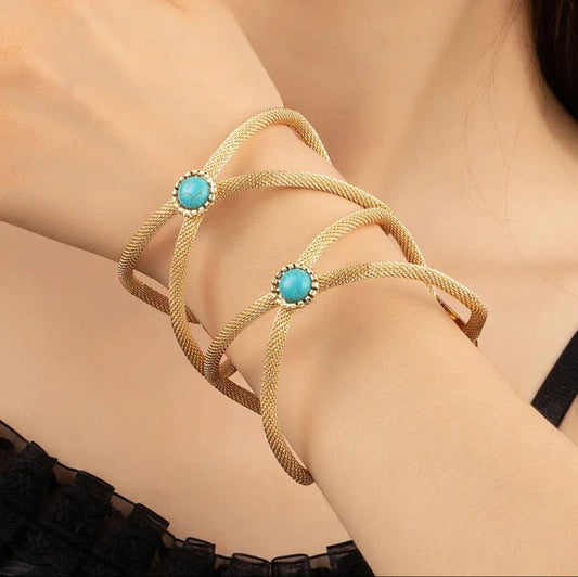 Greek style blue stone bracelet