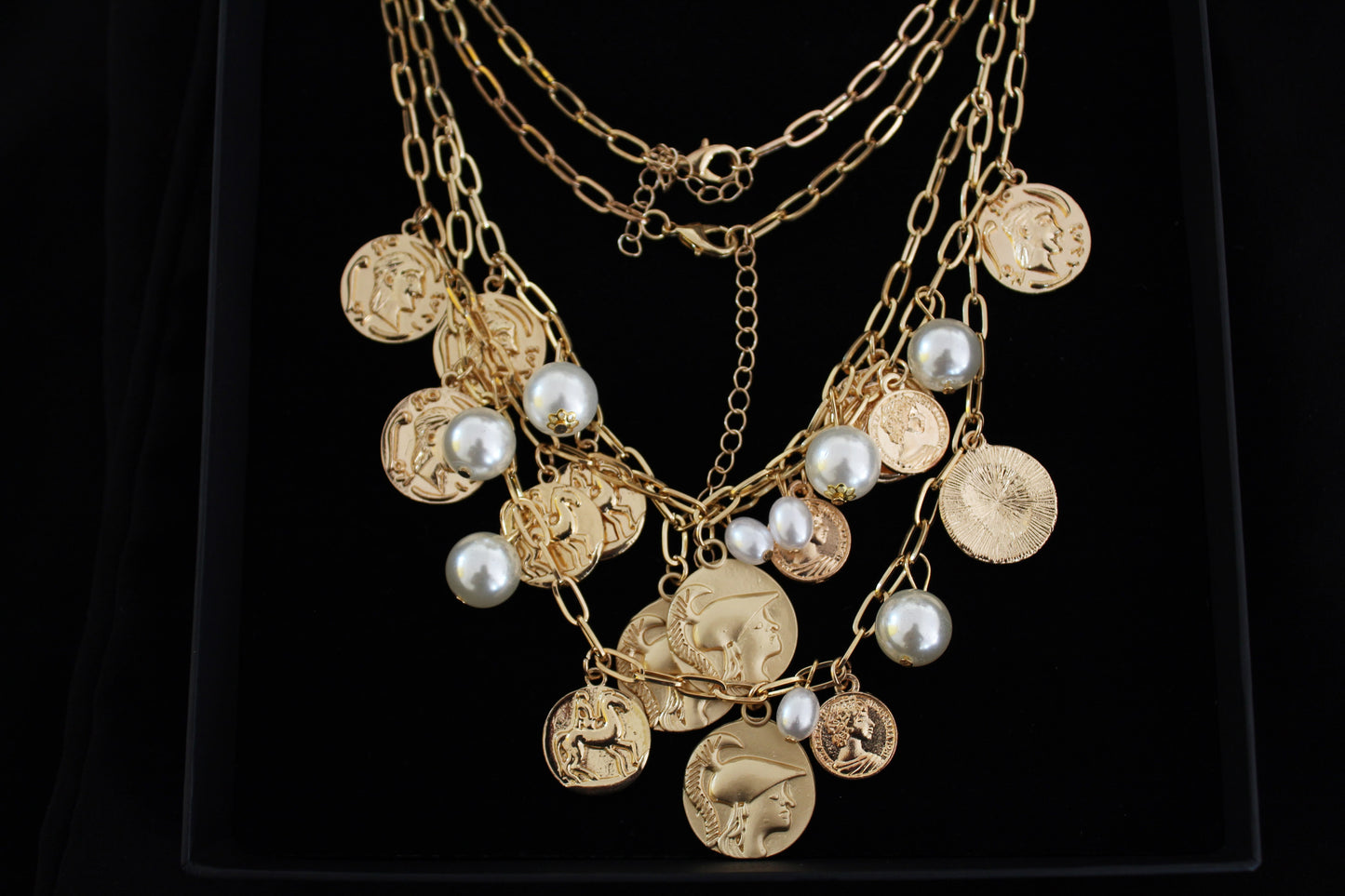 Coin necklace - multi layer